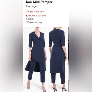 Kay Unger Kori midi Romper size 16